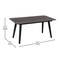 Flash Furniture Square Faux Teak Patio Table & 4 Club Chairs 4 SDA-AD723002-4-BK-GG - alternate 9